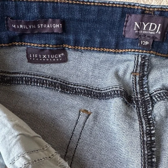 NYDJ Dark Blue Straight Leg Jeans - Picture 3 of 8